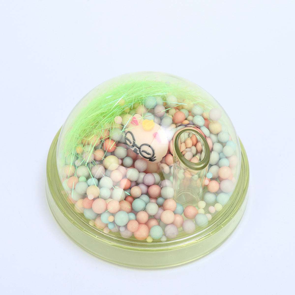 Creative Astronaut Print Plastic Cup Double Layer Portable Cute Water Cup with Straw and LED Light